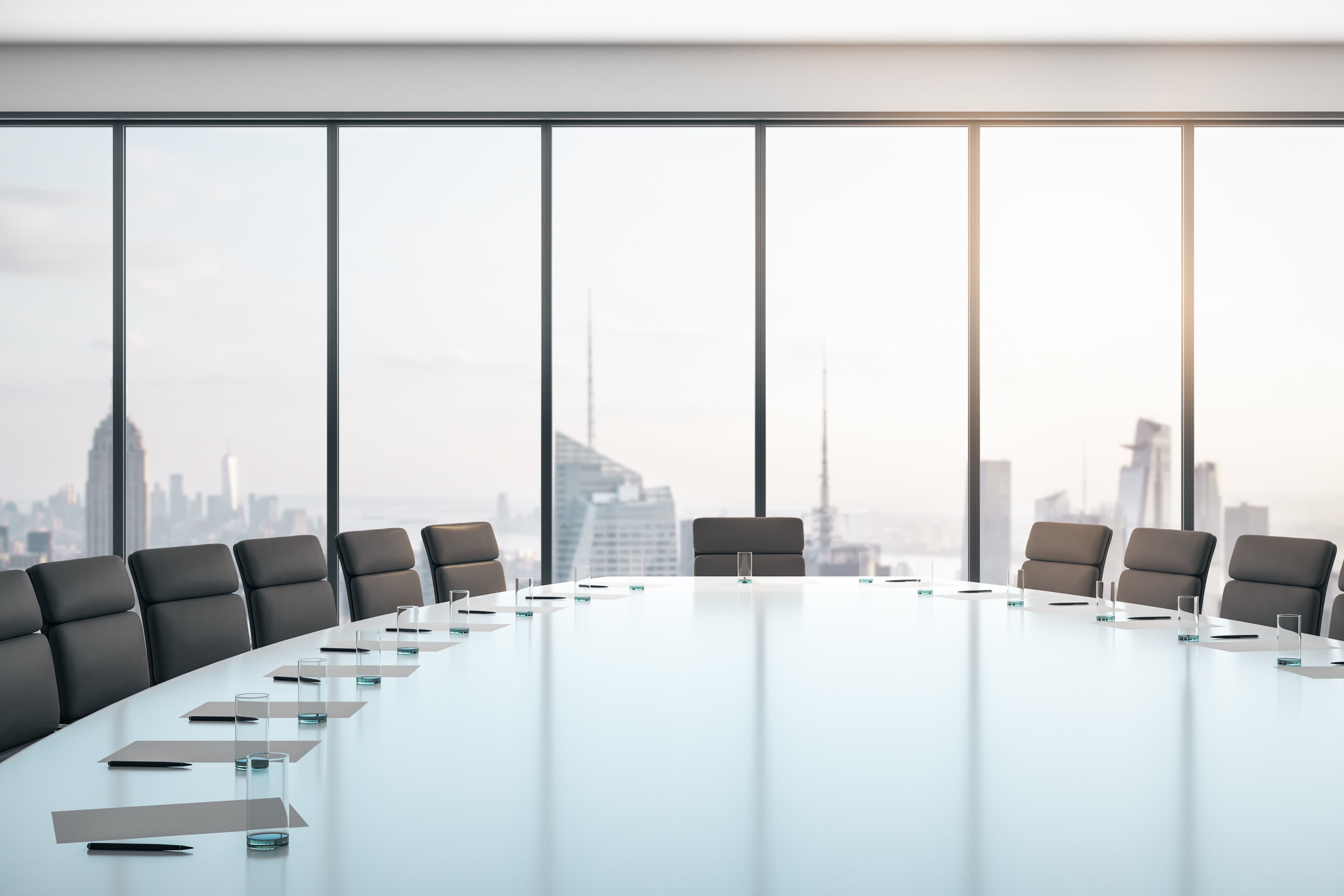 An empty boardroom